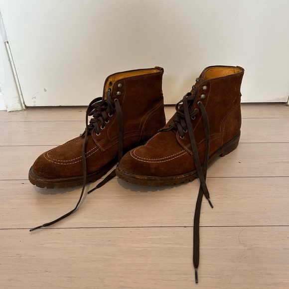 Frye Brown Suede Ankle Boots Moccasin Style main image 5
